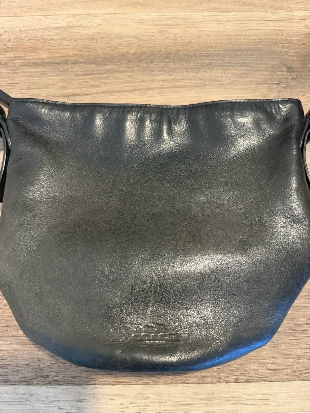 Coach Black Leather Soho small Bucket Bag Shoulder Bag Y2K Vintage